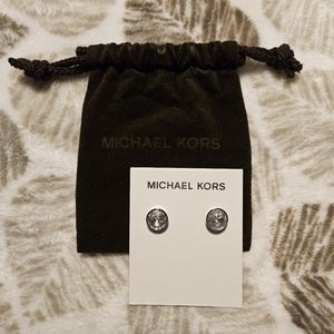 NWT - Michael Kors Large Silver Stud Earrings